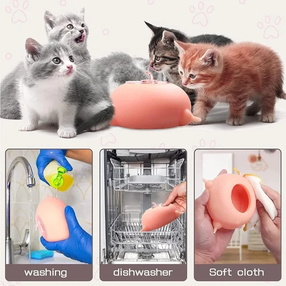 🆕 Silicone Puppy/Kitten Nipple Feeder, 200 ML